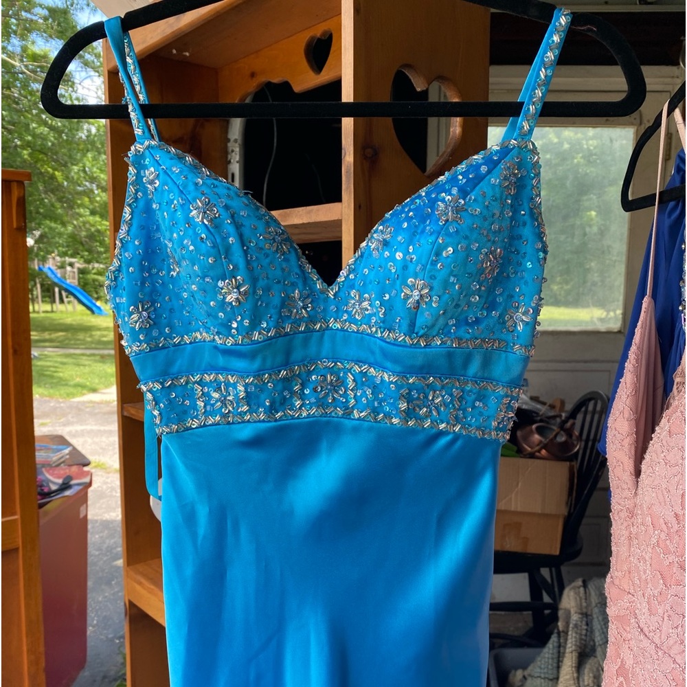 Blue prom dress